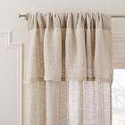 Sheer European Flax Linen Valance Curtain