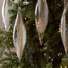Glass Feather Long Ornaments (Set of 4)