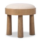 Open Box: Heulwen Accent Stool - Thames Cream, Light Smoked Oak