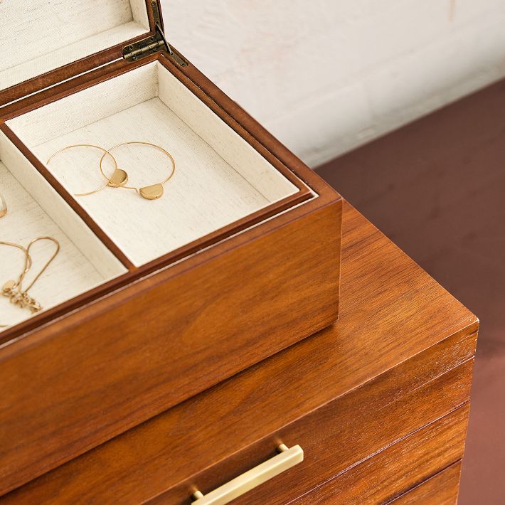 Mid-Century Acorn Wood Jewellery Boxes | West Elm