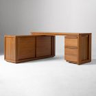 Cutler L-Shaped Desk (68") &amp; File Cabinet (16") Set