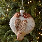 Glass Two Bird Ornament