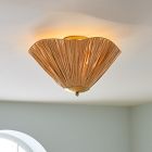 Josie Raffia Flush Mount (18")