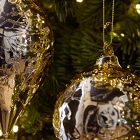 Mercury Crackle Glass Ornaments (Set of 6)
