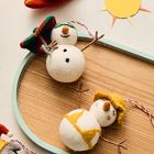 Felt Snowmen on Vacation Ornaments (Set of 6)