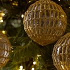 Woven &amp; Glass Ornaments (Set of 6)