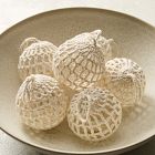Woven &amp; Glass Ornaments (Set of 6)