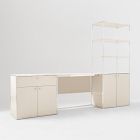 Marlowe Desk (42") &amp; Wide Shelf (30") &amp; Storage Cabinet (30") Set