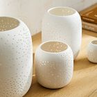 Constellation Pierced Ceramic Candleholders