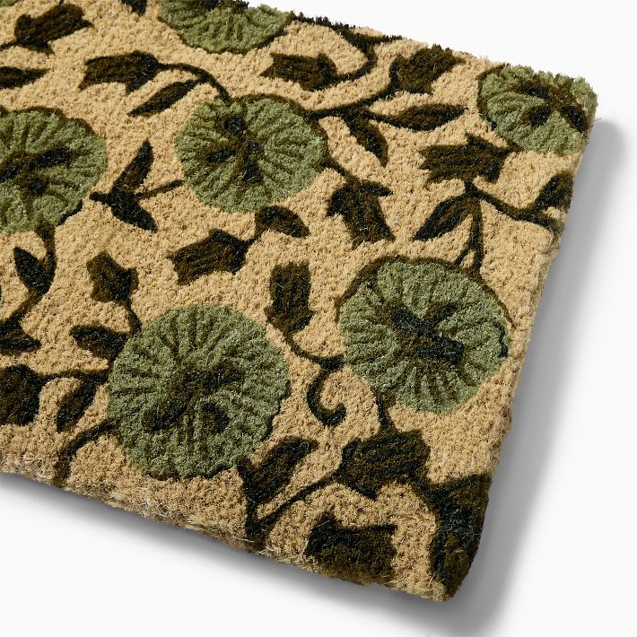 Laney Floral Doormat, Coir Hand Loomed | West Elm