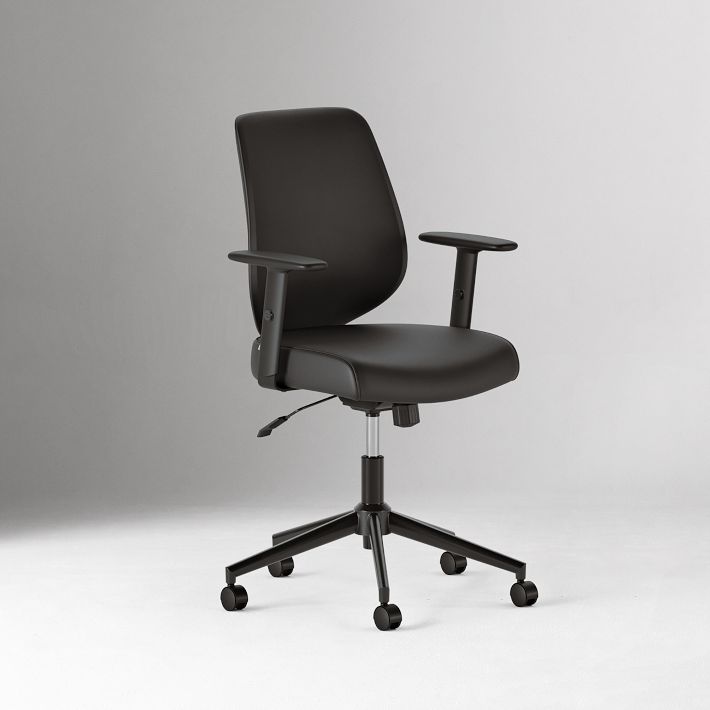 Branch Daily Chair - Sedia Ufficio Ergonomica In Pelle Vegana, Girevole, Con Supporto Lombare E Braccioli Regolabili, Colore Calcare