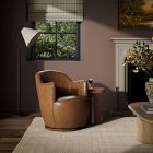 Citrino Petite Leather Swivel Chair
