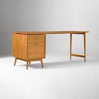 Mid-Century Modular Desk w/ File Cabinet (70")