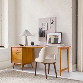 Mid-Century Modular Desk w/ File Cabinet (70