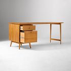 Mid-Century Modular Desk w/ File Cabinet (70")
