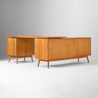 Mid-Century Modular L-Shaped Desk w/ File Cabinet &amp; Bookcase (70")