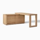 Open Box: Cutler L-Shaped Storage Desk (68") - Blonde
