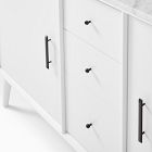 Mid-Century Double Bathroom Vanity (63") - White