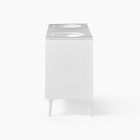 Mid-Century Double Bathroom Vanity (63") - White