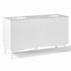 Mid-Century Double Bathroom Vanity (63") - White