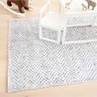 Herringbone Machine Washable Rug