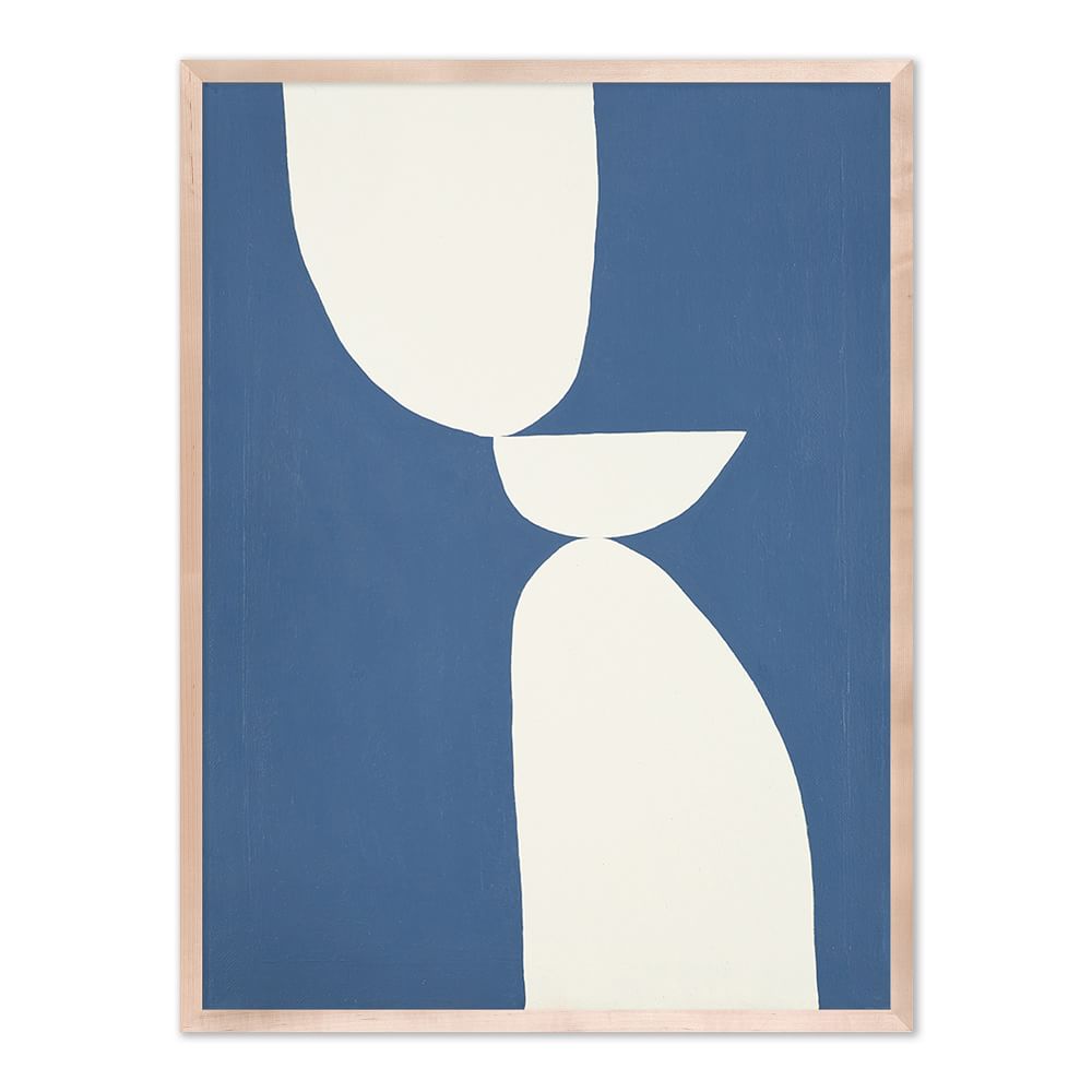 Meditation Blue Framed Wall Art by Erica Hauser by West Elm