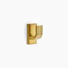 Reeded Bathroom Hardware - Antique Brass