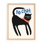French Cat Framed Wall Art by Minted for West Elm