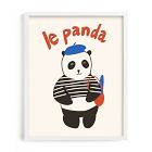 French Panda Framed Wall Art by Minted for West Elm