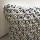 Outdoor Lattice Crochet Pillow