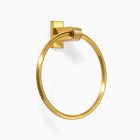 Reeded Bathroom Hardware - Antique Brass