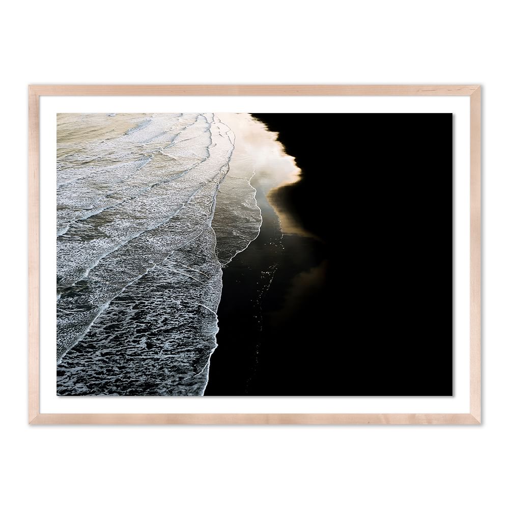 Black Sand Beach Framed Wall Art by Michael Schauer by West Elm