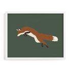 Leaping Fox Framed Wall Art by Minted for West Elm