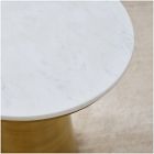 Marble Topped Pedestal Side Table (20")