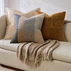 Two-Tone Chunky Linen Throw