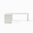 Parsons L-Shaped Desk (86") &amp; File Cabinet Set