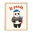 French Panda Framed Wall Art by Minted for West Elm