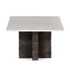 Aluminum Cross Base Rectangle Coffee Table (55")