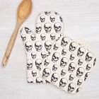 Counter Couture Skull Oven Mitt &amp; Pot Holder