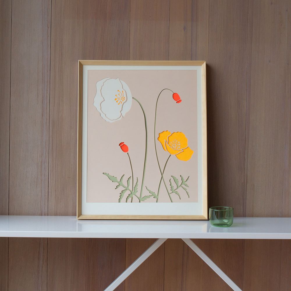 Molly M Framed Wall Print - Iceland Poppy by West Elm