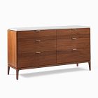 Open Box: Parker Marble 6-Drawer Dresser (58") - Cool Walnut
