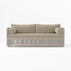 Modern Woven Collection Sofa Slipcover, Cast, Ash