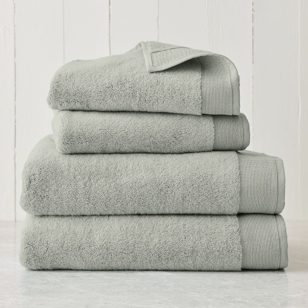Plush Fibrosoft™ Towel Sets - Sage, Set of 4 - (2 Bath Towels, 2 Hand Towels)