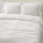 Open Box: European Flax Linen Duvet Cover, King/Cal King - Charcoal Pinstripe