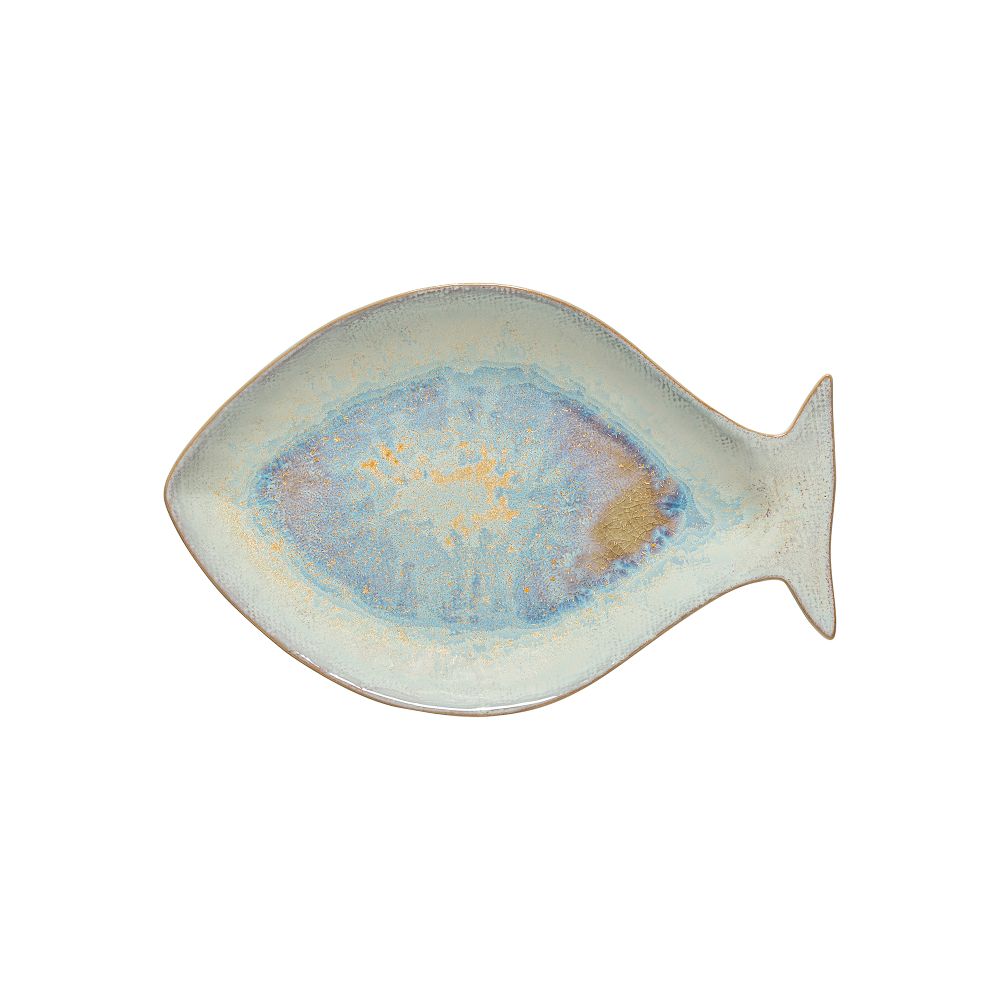 Casafina Dori Fish Stoneware Serving Platters - Light Blue, 13.2"W