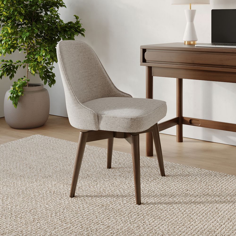 Mid-Century Swivel Office Chair - Wood Legs by West Elm
