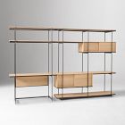 Pierce Wall Desk w/ Extra Wide Shelf Unit (122")