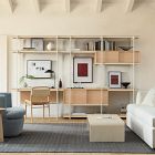 Pierce Wall Desk w/ Extra Wide Shelf Unit (122")