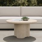 Menorca Faux Travertine Outdoor Coffee Table (32")