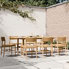 Baycrest Outdoor Teak Extendable Dining Table (84"&ndash;100") &amp; Chairs Set